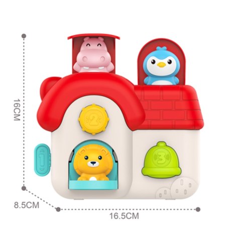 WOOPIE BABY Interaktywny Domek Pop-Up Wyskakujące Zwierzątka Zabawka Manipulacyjna 18m+