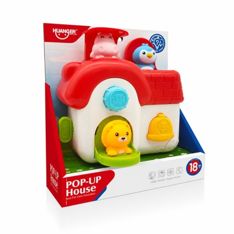 WOOPIE BABY Interaktywny Domek Pop-Up Wyskakujące Zwierzątka Zabawka Manipulacyjna 18m+