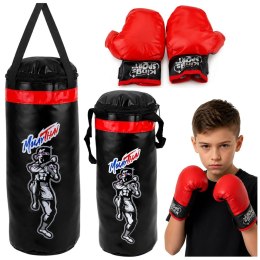 Worek Bokserski Dla Dzieci Zestaw Do Ćwiczeń Rękawice MUAY THAI 65x22cm L