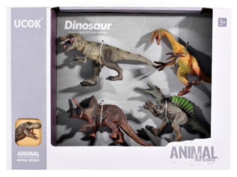 Figurki Dinozaurów Zestaw 4 Figurek DINOZAUR Dinozaury T-rex