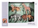 Figurki Zwierząt Dzikie Zwierzęta Zestaw 4 Figurek Lew Tygrys Zebra Żyrafa ZOO Safari