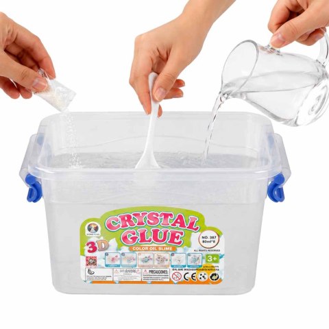Klej żel kryształowy 3D crystal glue kreatywny zestaw w wiaderku 26el.