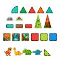 Klocki Magnetyczne Konstrukcyjne Dinozaury Wulkan Kolorowe 43 el.