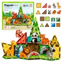 Klocki Magnetyczne Konstrukcyjne Dzikie Zwierzęta Dżungla ZOO 27 el.