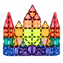 Klocki Magnetyczne Konstrukcyjne Panele 3D Kreatywne STEM Kolorowe 73 el.