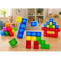 Klocki Magnetyczne Konstrukcyjne Sześciany Kostki Kolorowe 3D 160 el.