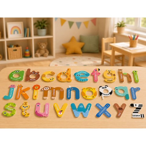 Puzzle Magnetyczne Literki Edukacyjne Magnesy Na Lodówkę Tablice 26 el.