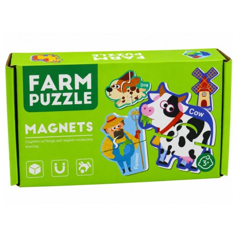 Puzzle Magnetyczne Zwierzęta Domowe Farma Magnesy Na Lodówkę Tablice 30 el.
