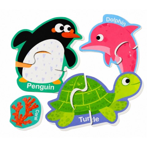 Puzzle Magnetyczne Zwierzęta Morskie Magnesy Na Lodówkę Edukacyjne 30 el.