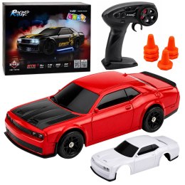 Samochód Sportowy Do Driftu RC Wymienna Karoseria Koła 4WD Czerwony 1:43