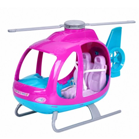 Zestaw Lalka Anlily Duży Helikopter Ruchome Śmigła Zestaw Fioletowy