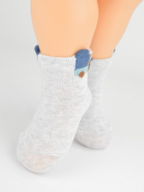 NOVITI SB174-B-01 Skarpety niemowlęce bawełniane autka mix 12-18m