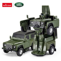 Autko Metalowe/Robot 2w1 1:32 Land Rover Defender Zielony RASTAR