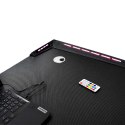 Biurko gamingowe LED podświetlenie RGB uchwyty komputerowe dla gracza 120x60cm