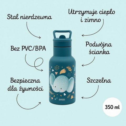 Butelka termiczna 350 ml Słonik SASSI