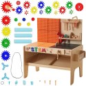 MASTERKIDZ Drewniany Warsztat XXL Montessori STEM z Narzędziami + Akcesoria