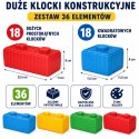 WOOPIE Klocki Konstrukcyjne XXL Zestaw z Samochodzikiem 43 el.
