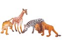 Figurki Zwierząt Dzikie Zwierzęta Zestaw 4 Figurek Lew Tygrys Zebra Żyrafa ZOO Safari