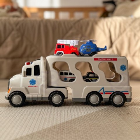 WOOPIE Laweta Drogowa zestaw 5 Aut - Ambulans
