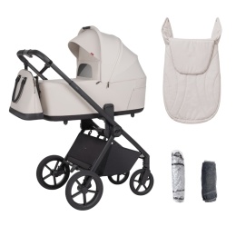 CARRELLO Ultra F CRL-6557 Milk Grey Wózek dla dziecka 2w1 składana gondola ze stelażem