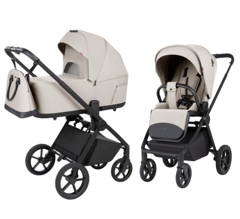 CARRELLO Ultra F CRL-6557 Milk Grey Wózek dla dziecka 2w1 składana gondola ze stelażem