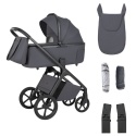 CARRELLO Vector CRL-6700 Ample Grey Wózek dziecięcy 2w1 składana gondola ze stelażem