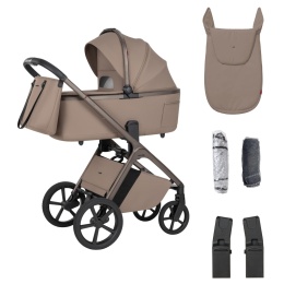 CARRELLO Vector CRL-6700 Flannel Beige Wózek dziecięcy 2w1 składana gondola ze stelażem