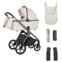 CARRELLO Vector CRL-6700 Zephyr Beige Wózek dziecięcy 2w1 składana gondola ze stelażem