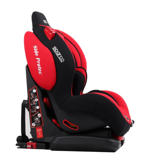 F500i EVO ISOFIX 9-25 kg SPARCO fotelik samochodowy - czerwony