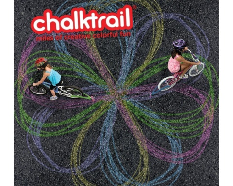 Kredowy Ślad Chalktrail - Przystawka do Roweru - Czerwona 3+ Fat Brain Toys