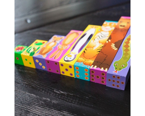 Matematyczne Zoo klocki Inchimals 3+ Fat Brain Toy Qelements