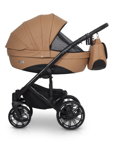 SIGMA RIKO 4w1 wózek głęboko-spacerowy + Fotelik Kite i Baza IsoFix - 03 Caramel