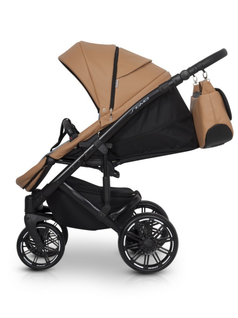 SIGMA RIKO 4w1 wózek głęboko-spacerowy + Fotelik Kite i Baza IsoFix - 03 Caramel