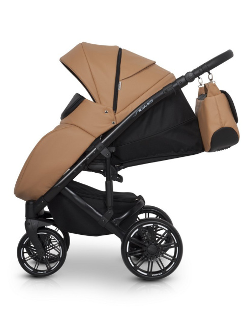 SIGMA RIKO 4w1 wózek głęboko-spacerowy + Fotelik Kite i Baza IsoFix - 03 Caramel