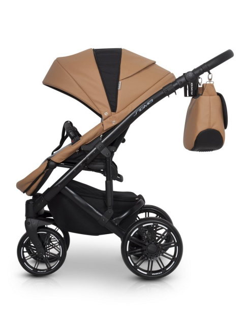 SIGMA RIKO 4w1 wózek głęboko-spacerowy + Fotelik Kite i Baza IsoFix - 03 Caramel