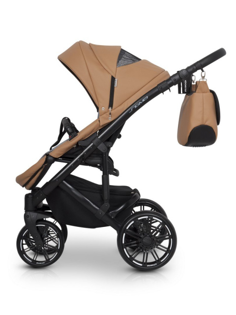 SIGMA RIKO 4w1 wózek głęboko-spacerowy + Fotelik Kite i Baza IsoFix - 03 Caramel