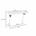 Biurko elektryczne regulowane pamięć panel sterowania 120x60cm białe