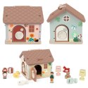 CLASSIC WORLD Drewniany Domek Sensoryczny Edukacyjny z Zamkami Kluczykami 11el.