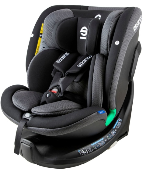 Sparco Kids SK7000i i-Size fotelik samochodowy 40-150 cm 0-12 lat - Grey