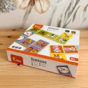 VIGA Edukacyjne Klocki Domino Drewniane gra Farma 28 elementów Montessori
