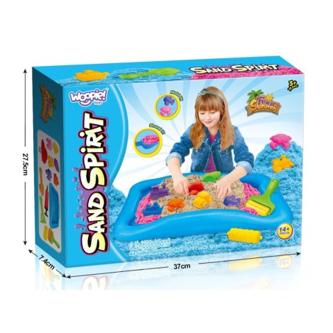 WOOPIE Magiczny Piasek Kinetyczny Zestaw Basen Foremki 3+