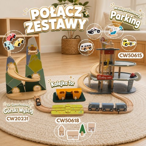 CLASSIC WORLD Drewniany Tor Samochodowy "Górski Wyścig"