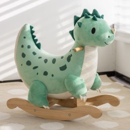 CLASSIC WORLD Miękki Pluszowo-Drewniany Bujak Dinozaur na Biegunach