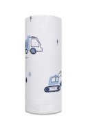 EGA Pielucha tetra druk 70x80 TRAKTOR KOPARKA NIEBIESKI 0572 cena za 1szt / pakowane po 5szt