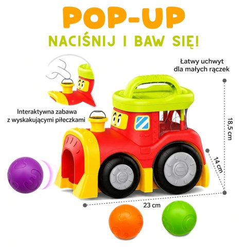 WOOPIE BABY Interaktywny Pociąg z Wyskakującymi Piłeczkami