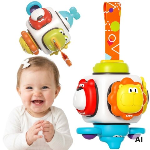 WOOPIE BABY Kostka Sensoryczna 6w1 - Zwierzątka