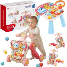 WOOPIE BABY Pchacz Chodzik Stolik Edukacyjny Hulajnoga Jeździk 4w1