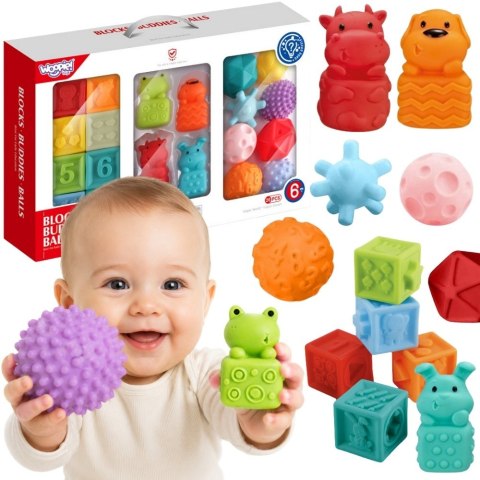 WOOPIE BABY Sensory Puzzles Squeeze Puzzle Sound Learning to Count 20 el.