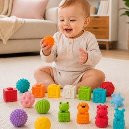 WOOPIE BABY Sensory Puzzles Squeeze Puzzle Sound Learning to Count 20 el.