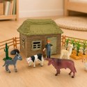 WOOPIE Zestaw Farma ze Zwierzętami Domek Figurki 37 el. Mały Farmer